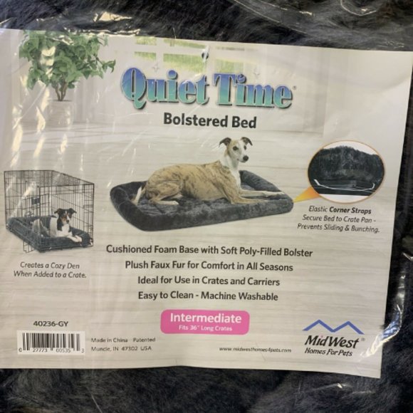 MidWest Homes for Pets Gray Dog Bed Medium Z264 - Picture 1 of 3